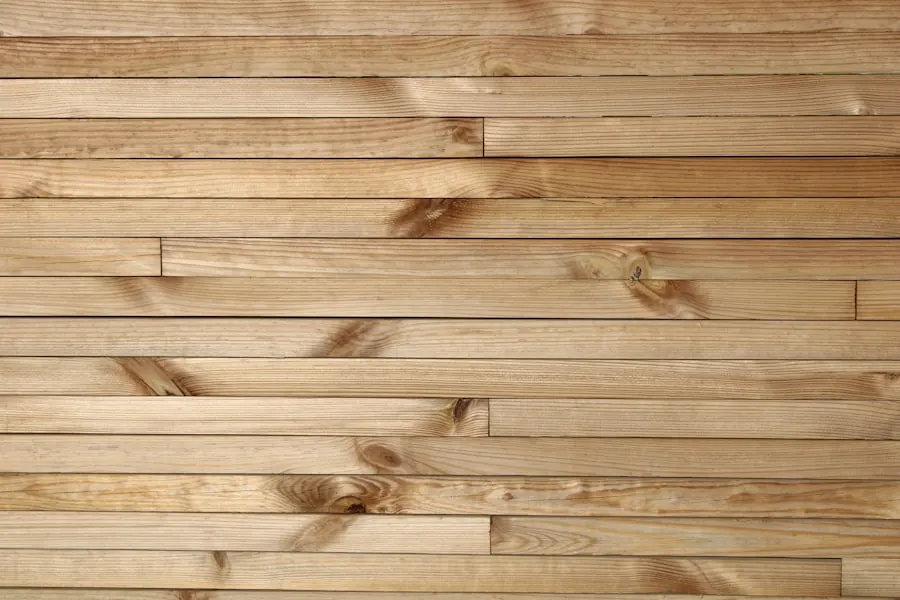 Clean new timber boards after the section was replaced