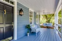 A freshly painted interior room
